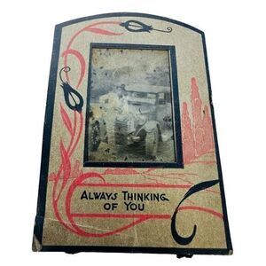 Gentleman With Hat Next To Car Tintype In Period  Paper‎ Mat 4.5"x3" See Photos.